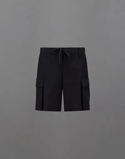 Herno Laminar Shorts In Tech-crinkle In Black