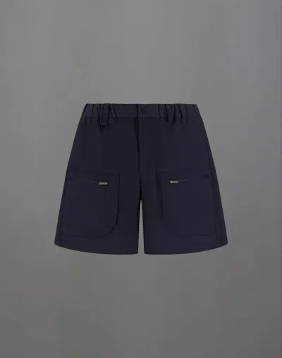 Herno Laminar Shorts In Tech-crinkle In Blue