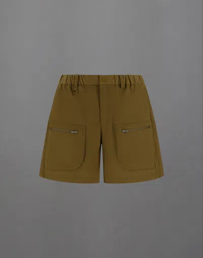 Herno Laminar Shorts In Tech-crinkle In Green