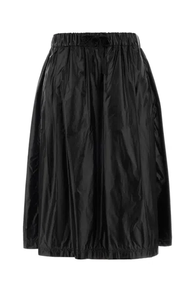 Herno Laminar Nylon Taffeta Skirt In Black