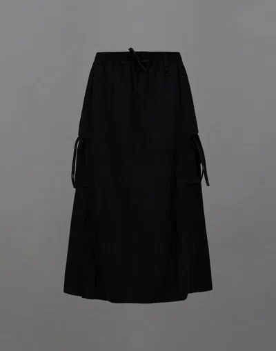 Herno Laminar Skirt In Tech-crinkle And Extralight Stretch In Black