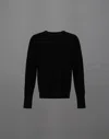 Herno Laminar Sweater In Cony Knit And Extralight Stretch In Black