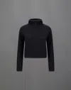 Herno Laminar Sweatshirt In Waffle Jersey In Black