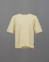 Herno Laminar T-shirt In Light Knit In Yellow