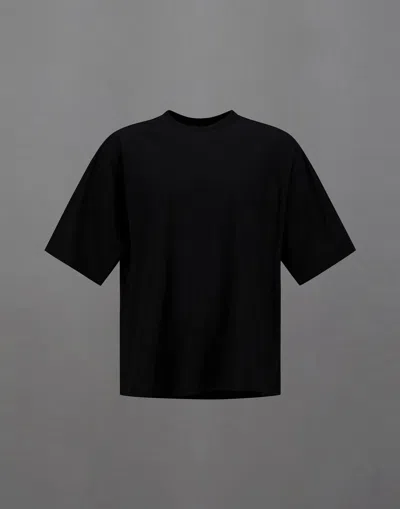 Herno Laminar T-shirt In Mercerised Jersey In Black
