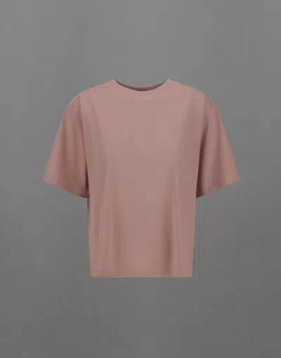 Herno Laminar T-shirt In Mercerised Jersey In Powder