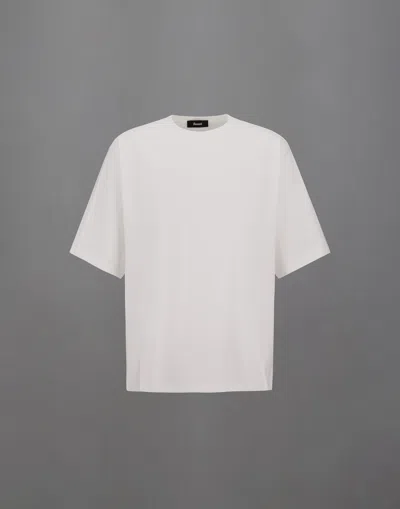 Herno Laminar T-shirt In Mercerised Jersey In White