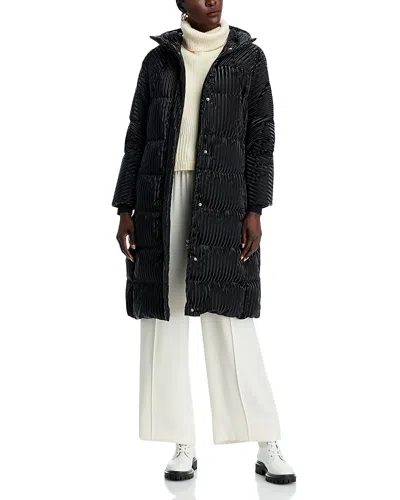 Herno Laminar Tech Long Hooded Coat In Black
