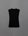 Herno Laminar Top In Cony Knit And Extralight Stretch In Black