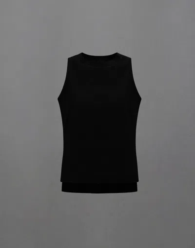 Herno Laminar Top In Light Mercerised Cotton In Black