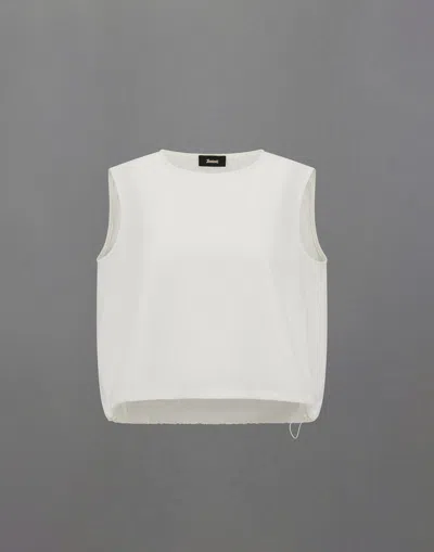 Herno Laminar Top In Tech-cotton Twill In White