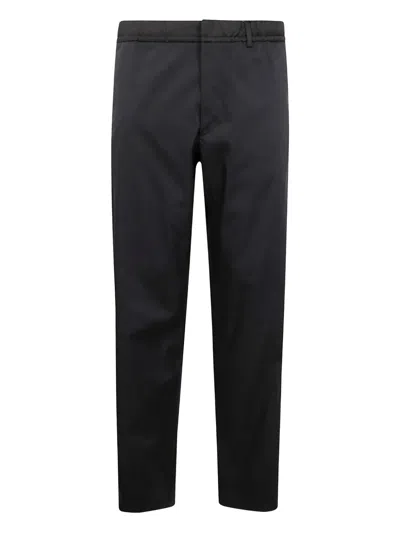 Herno Man Trousers With Elastic Waistband And Pockets In Black