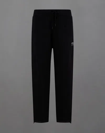 Herno Laminar Trousers In Heavy Cotton In Black