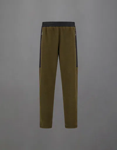 Herno Laminar Trousers In Polar Fleece And Extra Light Stretch Padded In Green