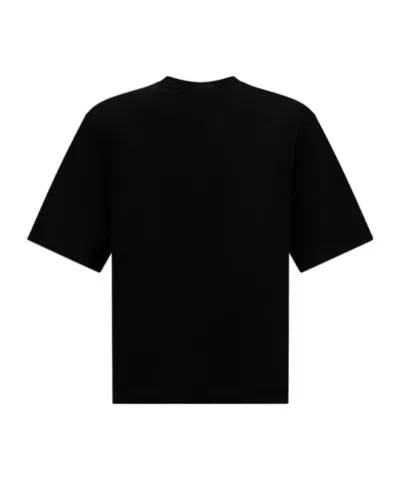 Herno Laminar T-shirt In Light Mercerised Cotton And 2l Gore-tex In Black