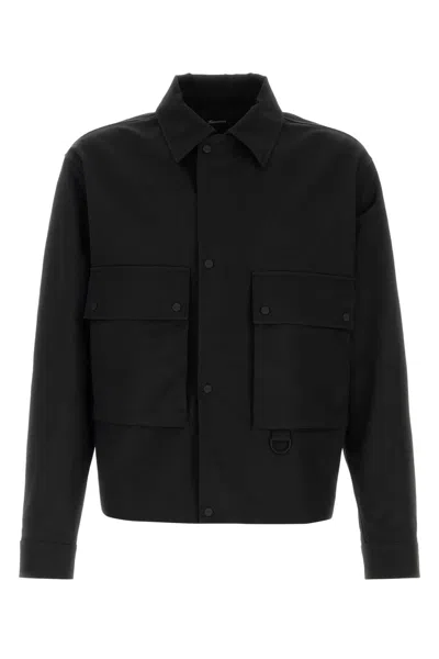 Herno Laminar Utility Cotton Nylon Jacket In Black