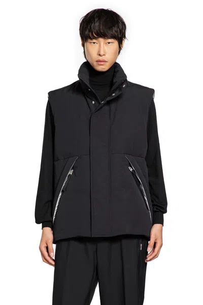 Herno Laminar Vest In Crinkle Metallic In Black