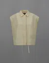Herno Laminar Vest In Tech-crinkle In Cream