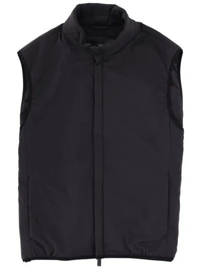 Herno Laminar Vest With Collar In Black