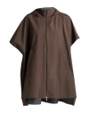 Herno Laminar Woman Cape Dark Brown Size 6 Polyester In Brown