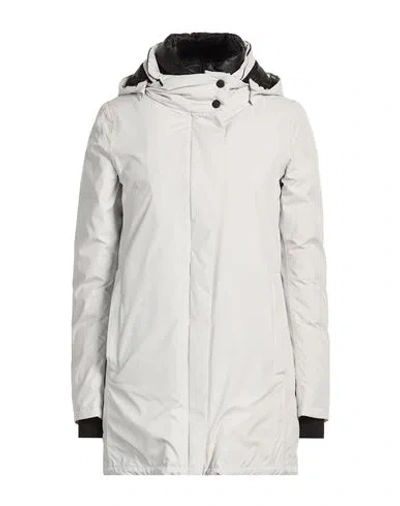 Herno Laminar Woman Coat Light Grey Size 6 Polyester In White