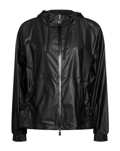 Herno Laminar Woman Jacket Black Size 14 Polyamide In Blue