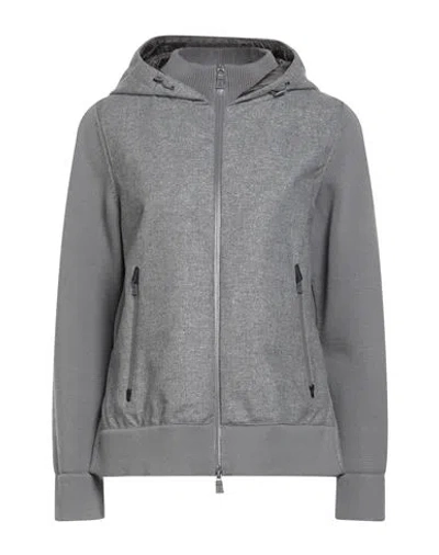 Herno Laminar Woman Jacket Grey Size 6 Polyester, Virgin Wool, Polyamide, Metal In Gray