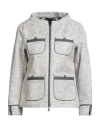 Herno Laminar Woman Jacket Light Grey Size 6 Cotton, Viscose, Polyester, Acrylic, Polyamide In Gray