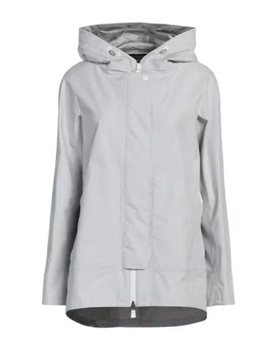 Herno Laminar Woman Jacket Light Grey Size 6 Polyester In Gray