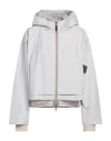 Herno Laminar Woman Jacket Light Grey Size 6 Polyester, Ptfe - Polytetrafluoroethylene, Polyamide, E