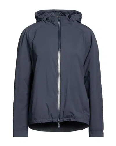 Herno Laminar Woman Jacket Midnight Blue Size 8 Polyamide In Multi