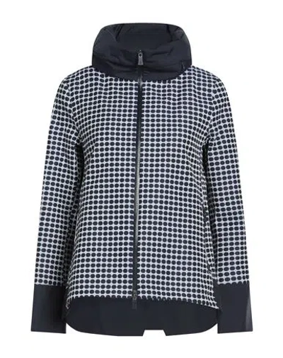 Herno Laminar Woman Jacket Navy Size 6 Cotton, Polyurethane In Blue