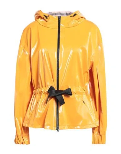 Herno Laminar Woman Jacket Orange Size 8 Polyester, Polyurethane