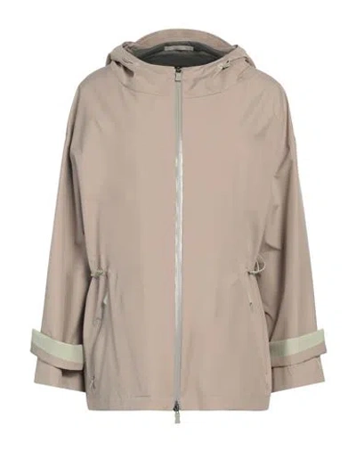 Herno Laminar Woman Jacket Taupe Size 6 Polyester, Ptfe - Polytetrafluoroethylene In Grey
