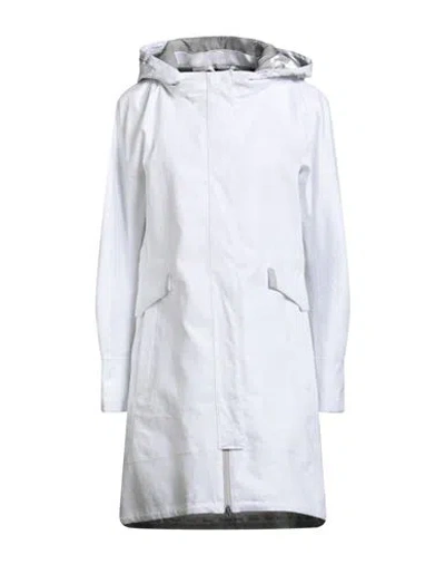 Herno Laminar Woman Overcoat & Trench Coat Light Grey Size 12 Linen, Polyurethane In Gray