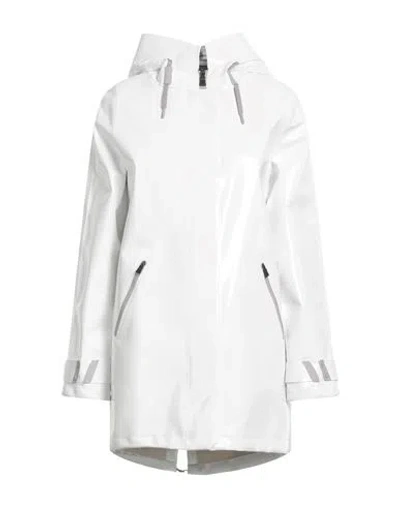 Herno Laminar Woman Overcoat & Trench Coat White Size 4 Polyester