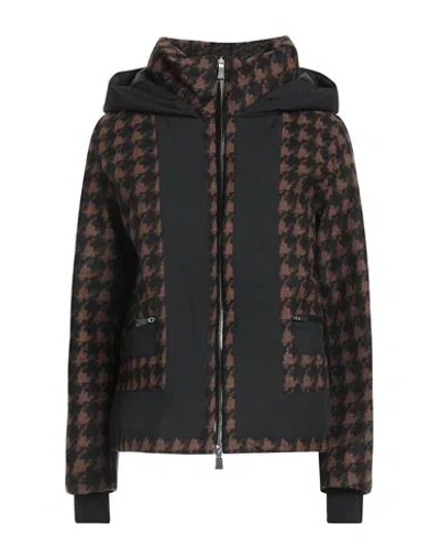 Herno Laminar Woman Puffer Brown Size 6 Wool, Polyamide