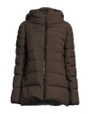 Herno Laminar Woman Puffer Dark Brown Size 12 Polyester, Ptfe - Polytetrafluoroethylene