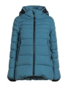 Herno Down Jacket Blue With Hood In Blue