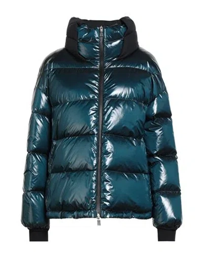 Herno Laminar Woman Puffer Deep Teal Size 8 Polyamide, Polyurethane In Blue