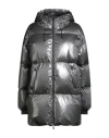 Herno Laminar Woman Puffer Grey Size 4 Polyamide, Polyurethane, Polyester, Ptfe - Polytetrafluoroeth In Gray