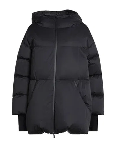 Herno Laminar Woman Puffer Midnight Blue Size 10 Polyester In Black