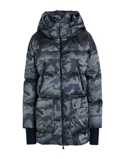 Herno Laminar Woman Puffer Navy Size 6 Polyester In Blue