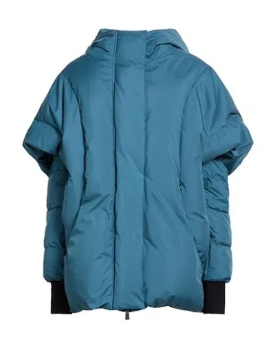Herno Laminar Woman Puffer Slate Blue Size 6 Polyester In Multi