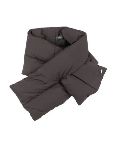 Herno Laminar Woman Scarf Brown Size - Polyamide In Black