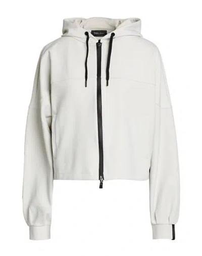 Herno Laminar Woman Sweatshirt Light Grey Size 8 Polyamide, Elastane In White