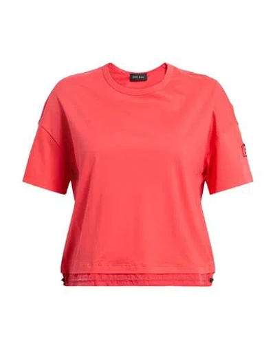 Herno Laminar Woman T-shirt Coral Size 8 Cotton, Elastane In Red