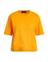 Herno Laminar Woman T-shirt Orange Size 6 Cotton, Elastane In Yellow