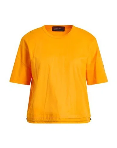Herno Laminar Woman T-shirt Orange Size 6 Cotton, Elastane In Yellow