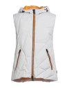 Herno Laminar Woman Vest Light Grey Size 12 Polyester In Gray